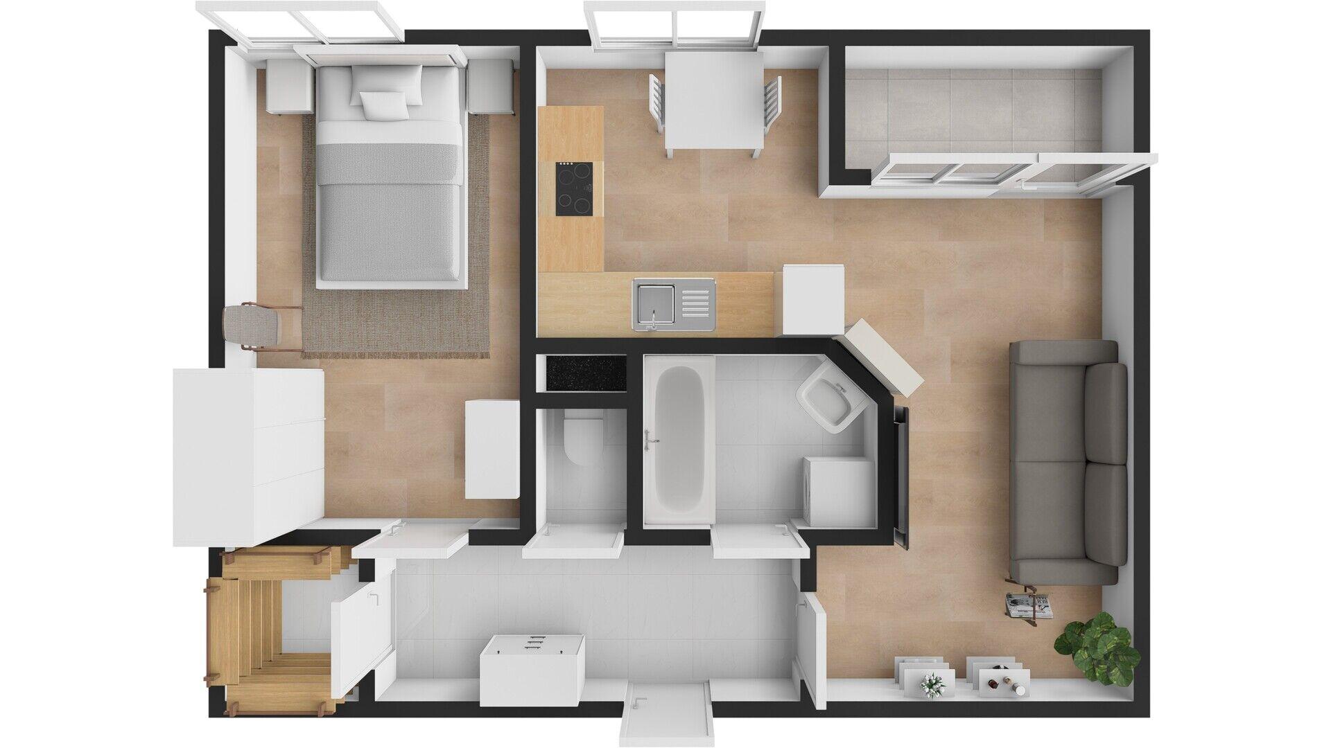 Prodej bytu 2kk/L, 44 m2, včetně komory, možnost parkovacího stání