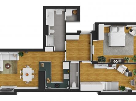 Prodej bytu, 3+kk, 87 m²