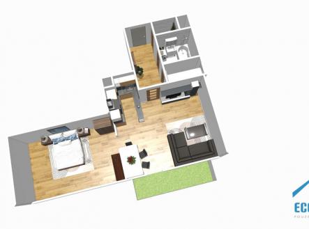 Pronájem bytu, 2+kk, 68 m²