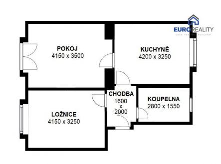 Pronájem bytu, 2+1, 55 m²