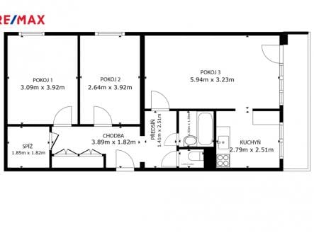 Prodej bytu, 3+1, 74 m²