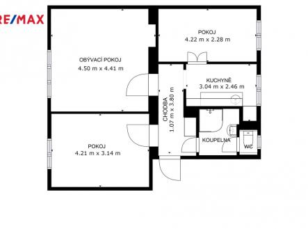 Prodej bytu, 3+1, 58 m²