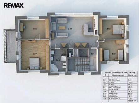 Pronájem bytu, 5+kk, 136 m²