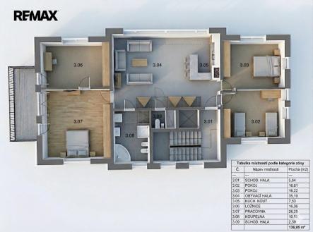 Pronájem bytu, 5+kk, 136 m²