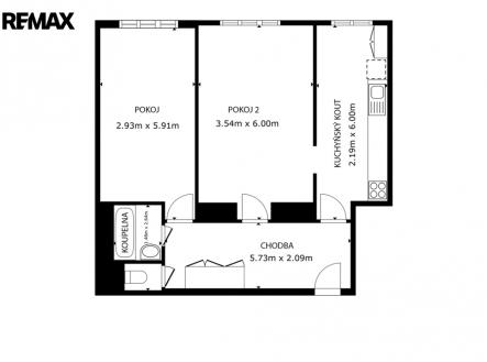 Pronájem bytu, 2+1, 62 m²