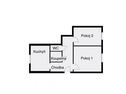 Prodej bytu, 2+1, 56 m²