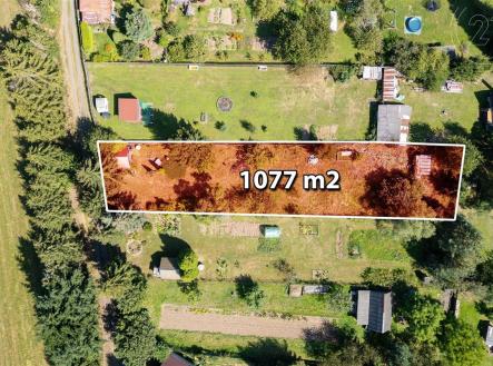 Prodej - pozemek, zahrada, 1 077 m²