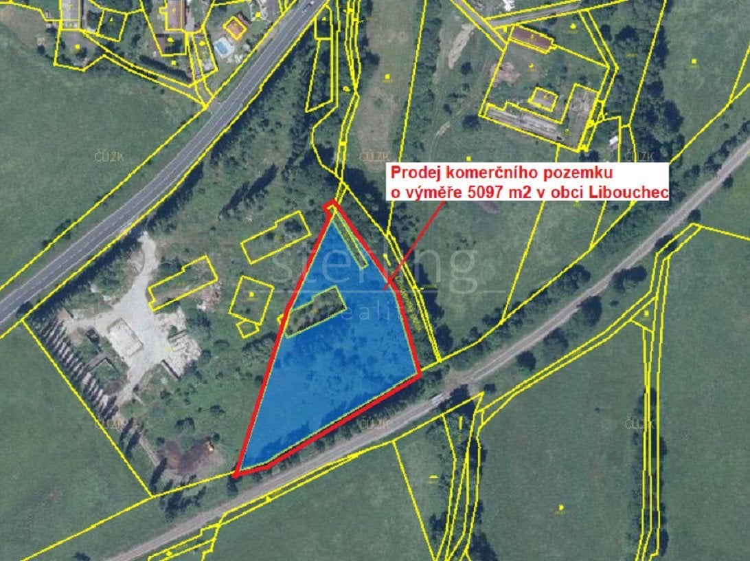 Prodej komerčního pozemku o výměře 5093 m2 v obci Libouchec, okr. Ústí n. Labem