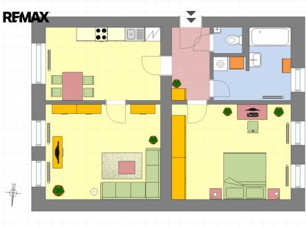 Pronájem bytu, 2+1, 70 m²