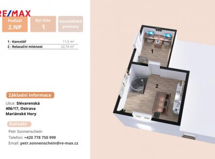 Pronájem kanceláře, 188 m²