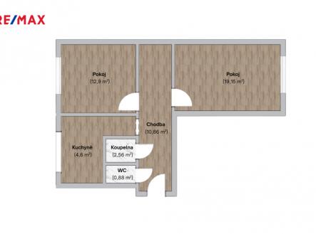 Prodej bytu, 2+1, 55 m²