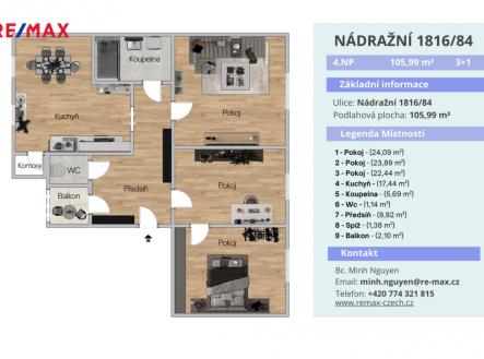Prodej bytu, 3+1, 106 m²