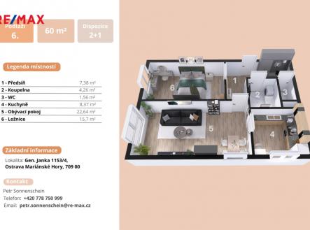 Prodej bytu, 2+1, 63 m²