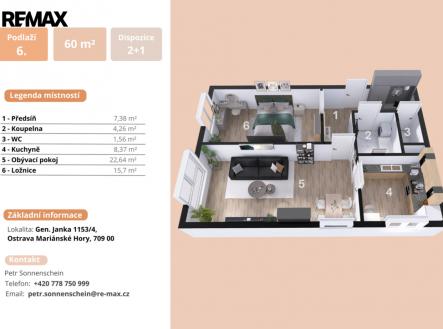 Prodej bytu, 2+1, 63 m²