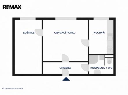 Pronájem bytu, 2+1, 43 m²