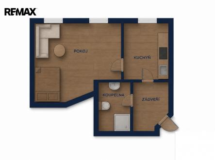 Pronájem bytu, 1+1, 42 m²