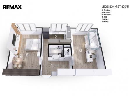 Prodej bytu, 2+1, 56 m²