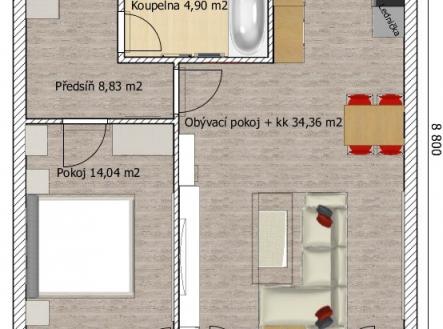 Prodej bytu, 2+kk, 77 m²