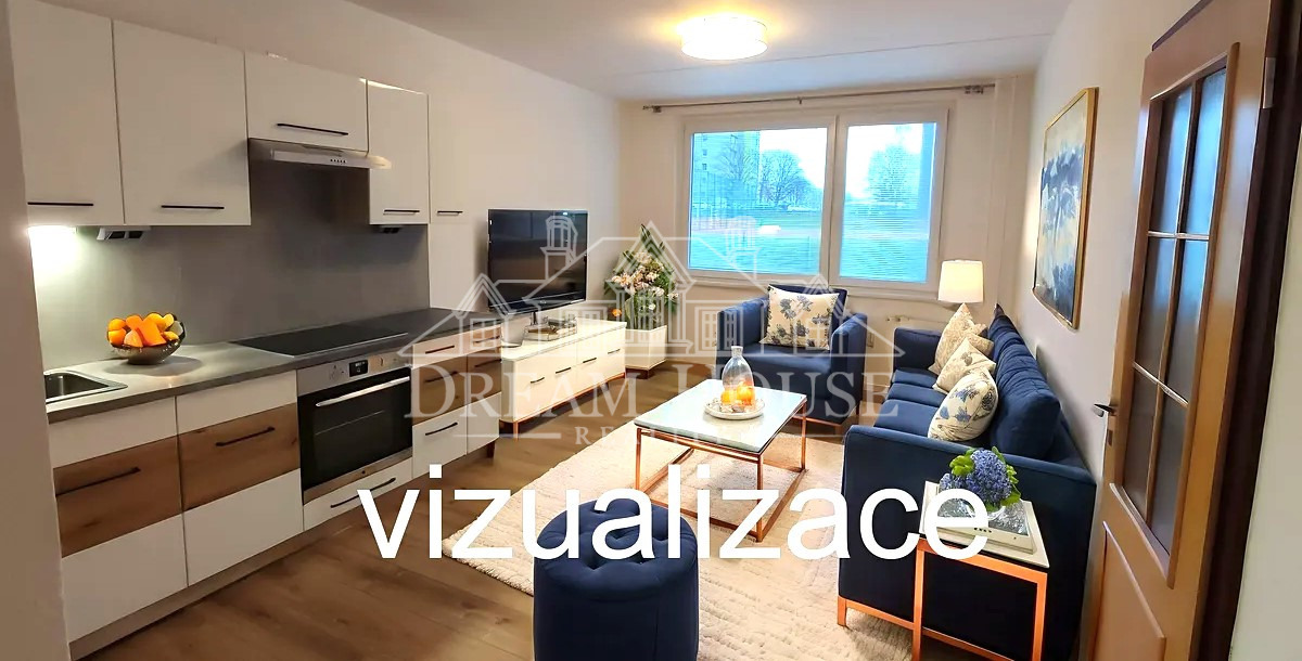 Pronájem bytu 2+kk 43 m², Praha 14 - Hloubětín, po rekonstrukci, nevybavený