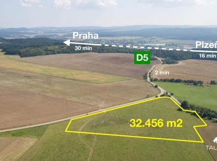 Prodej pozemku pro komerční výstavbu, 32 456 m² obrázek