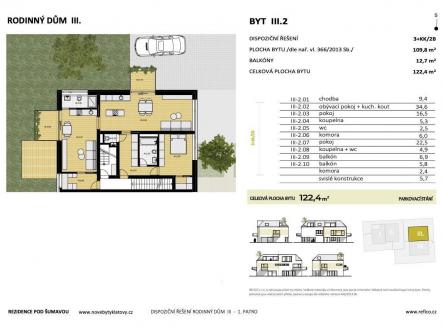 Prodej bytu, 3+kk, 110 m²