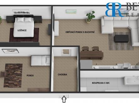 Prodej bytu, 3+kk, 74 m²
