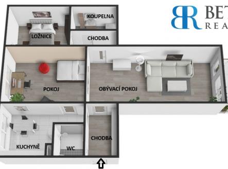 Prodej bytu, 3+1, 78 m²