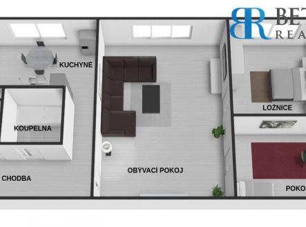 Prodej bytu, 3+1, 60 m²
