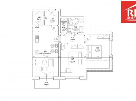 Prodej bytu, 3+kk, 77 m²
