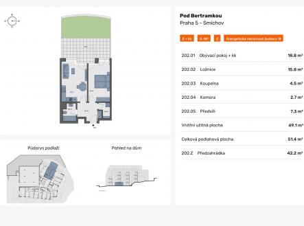 Prodej bytu, 2+kk, 51 m²