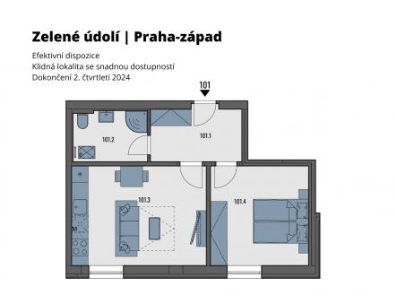 Prodej bytu, 2+kk, 44 m²