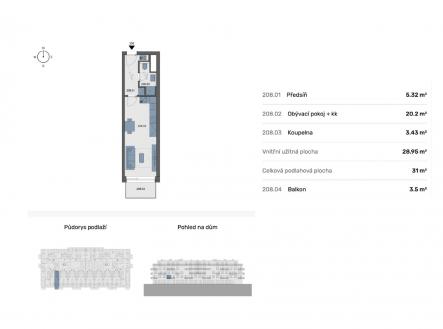 Prodej bytu, 1+kk, 31 m²