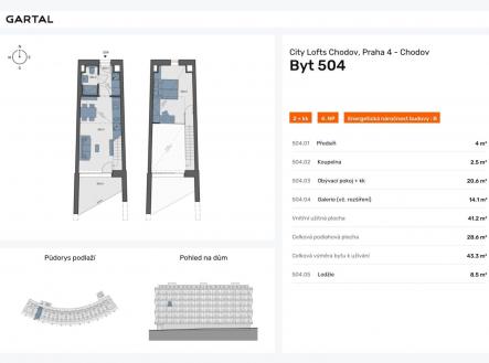 Prodej bytu, 2+kk, 43 m²