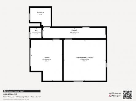 Pronájem bytu, 2+kk, 46 m²