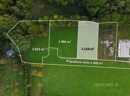 Prodej stavebního pozemku 1 379 m² vč. komunikace Petřkovice.