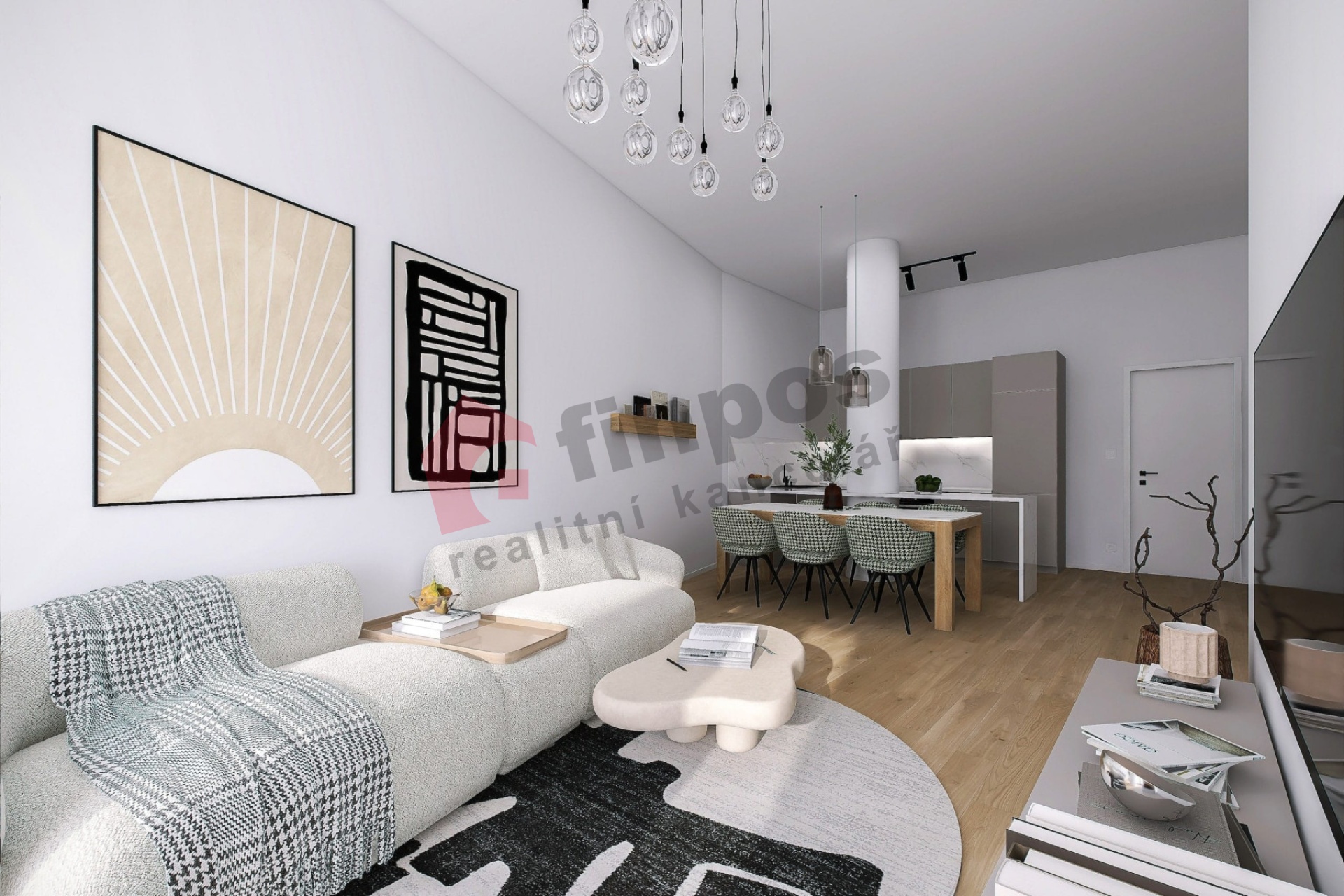 Třebíč - Borovina, nový byt 3kk, 104m2, terasa 40m2