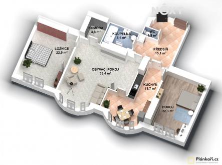 Prodej bytu, 3+1, 121 m²