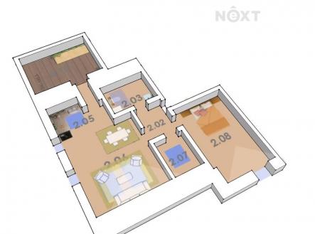 Prodej bytu, 2+kk, 76 m²