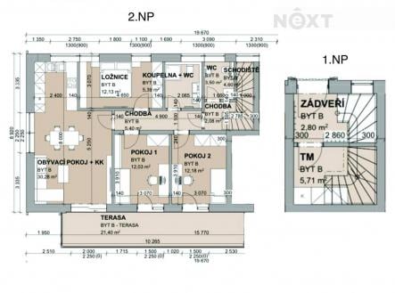 Prodej bytu, 4+kk, 96 m²