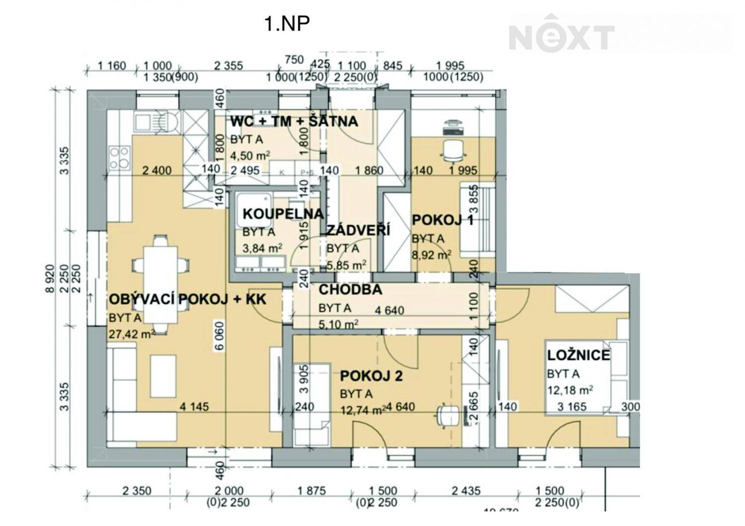 Prodej byt 4+kk, 81㎡|Jihočeský kraj, České Budějovice, Vráto, Na Pěšině 260, 37001