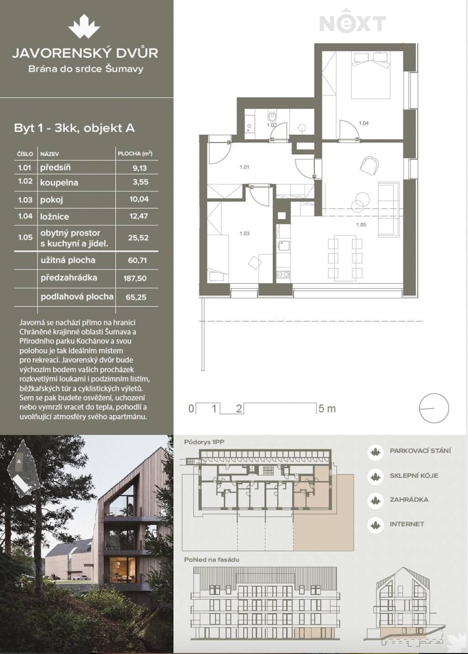 Prodej byt 3+kk, 65㎡