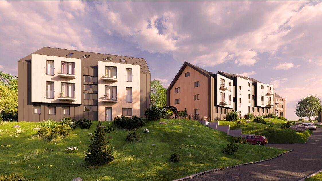 Apartmán s balkonem, 1+kk 43,3 m2 v atraktivní lokalitě Černý Důl v Krkonoších