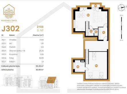 Prodej bytu, 2+kk, 85 m²