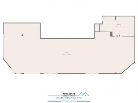 Pronájem obchodní prostory, 274 m²