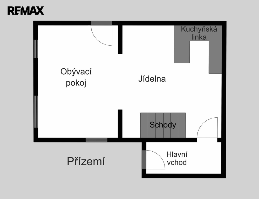 Půdorys - přízemí chaty