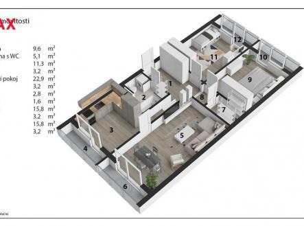 Prodej bytu, 3+1, 97 m²