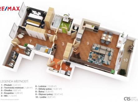 Prodej bytu, 3+kk, 92 m²