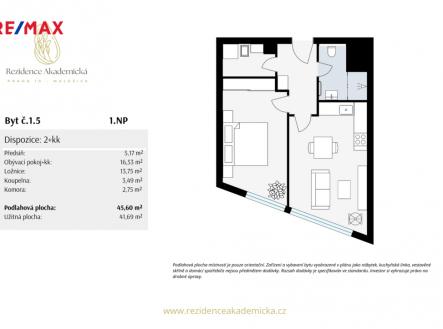 Prodej bytu, 2+kk, 46 m²