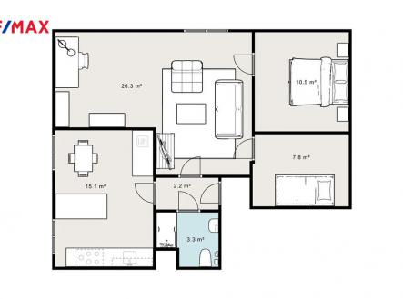 Prodej bytu, 3+1, 70 m²