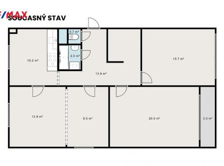 Prodej bytu, 3+1, 83 m²